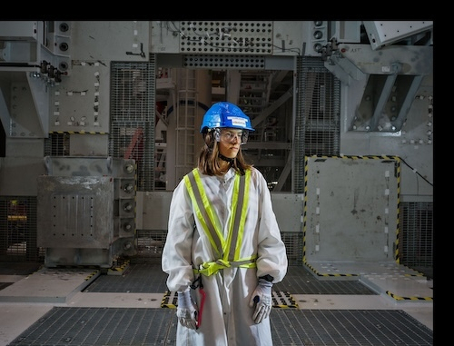 disappointed-looking ITER worker
